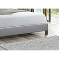 thumbnail image 2 of Platform Bed upholstered in luxurious Tufted Bonded Leather - Gray, 2 of 3