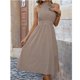 thumbnail image 4 of Vestido de Verano Casual Clásico Cuello Colgante Cintura Alta Vestido sin Mangas, Vestido de Verano de la Mujer, 4 of 9