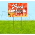 thumbnail image 1 of Peach Kombucha (18"" X 24"") Yard Sign, Includes Metal Step Stake, 1 of 4