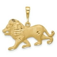 thumbnail image 1 of 10k Yellow Gold Lion Necklace Charm Pendant Animal Cat Big, 1 of 8