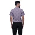 thumbnail image 3 of BESTMAN Chemises Imprimées pour Hommes Manches Courtes Boutonnées Chemise Décontractée en Coton, 3 of 5