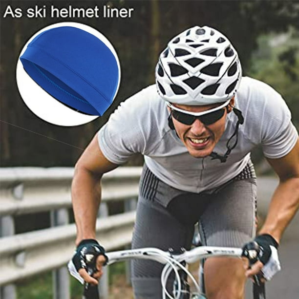 3PCs Cycling Running Cap for Men Cooling Skull Caps Cycling Cap for Men Helmet Liner Sweat Wicking Bicycle for Men Women