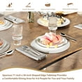 thumbnail image 2 of Rectangular Dining Table for 6-8, 70.9" Minimalist Table with Wave Irregular Edge, Thick MDF Top & Metal Frame, Waterproof Scratch-Resistant, Versatile for Dining/Work/Study, Retro Color, 2 of 8