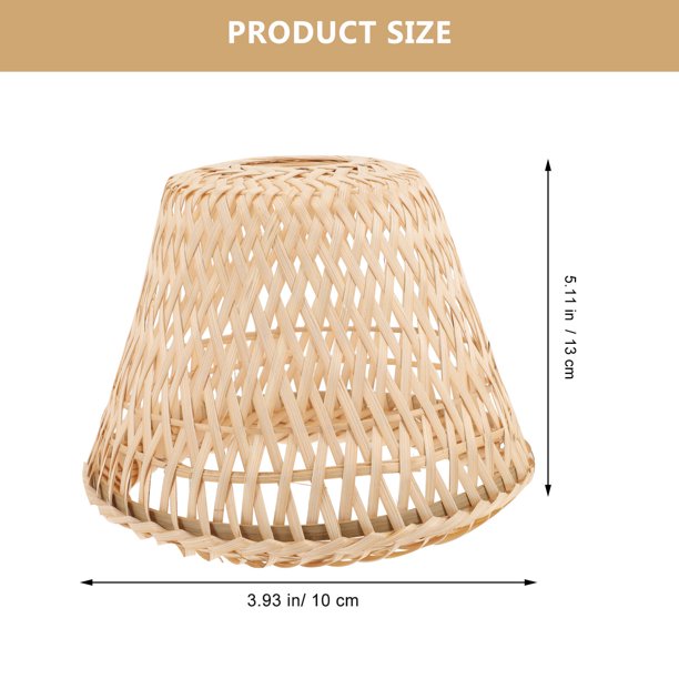 Small Lampshade Bamboo Weaving Retro Style Lamp Shade Barrel Lamp Shade