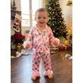 thumbnail image 6 of RUINIXCW Kids Toddler Baby Girl Christmas Silk Stain Pajamas Set Spring Fall Winter PJS Sleepwear Long Sleeve Button Down Collar Shirt Tops Pants Set, 6 of 9