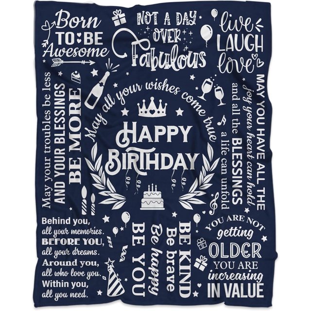 LHSHID 100th Birthday Gifts for Women 100th Birthday Blanket 100 Year Old Birthday Gifts for Granma Mom Wife Sister Birthday Gifts for Women Happy 100th Birthday Party Decorations 50x60in