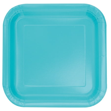 

Terrific Teal Square 7 Dessert Plates 16ct