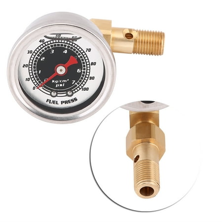 Fuel Pressure Gauge 0-100psi With In-Line Adapter 3/8 Inch Oil - Foto 9