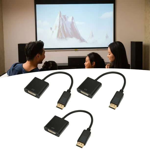 Convertidor 3 Uds Adaptador DisplayPort A DVI 4K HD 1080P Mini A DVI Cable Adaptador Para PC Ordenador Portátil HDTV Monitor Proyector