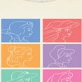 thumbnail image 3 of Disney Princesses - Snow White, Ariel, Belle, Cinderella, Jasmine & Aurora - Juniors Fitted Graphic T-Shirt, 3 of 5