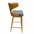 thumbnail image 6 of Glavbiku Mid Century Wood Barstools Set of 2 W/Fabric Upholstered,and Curved Backrest,Gray, 6 of 10
