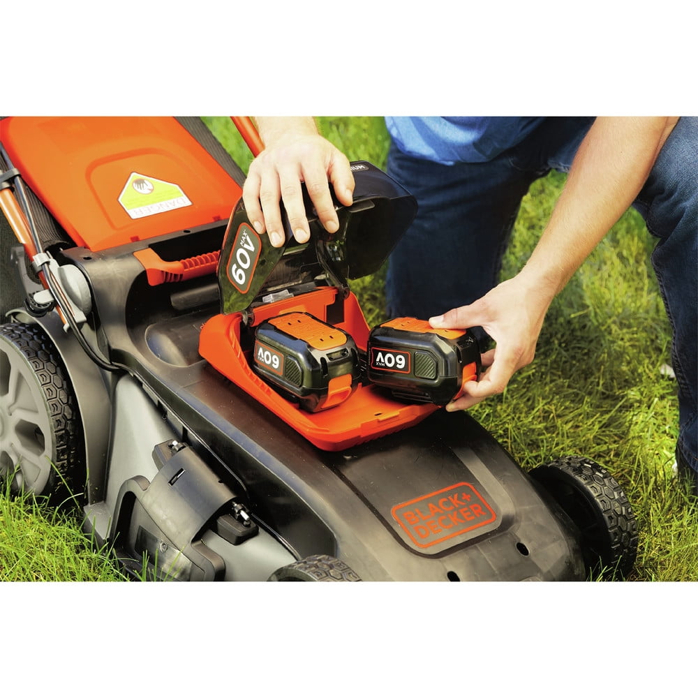 BLACK+DECKER 60V MAX 20 in. MAX Battery Powered Walk Behind Push Lawn Mower  with (2) 2.5 Ah Batteries & Charger CM2060C - The Home Depot