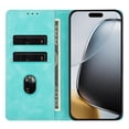 thumbnail image 3 of Leather For Apple iPhone 17 Pro Max Case, RFID Blocking,Flip Color blocking Wallet Leather Case With Card Holder Magnetic Closure Shockproof Kickstand Protective Phone Cases Cover,Dark Green, 3 of 9