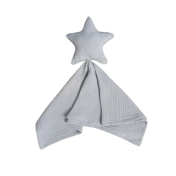 Xihbxyly Pañuelo Calmante de Algodón para Bebé, Manta Suave y Cómoda con Forma de Estrella, Diseño Delicado y Seguro, Ideal para La Siesta, Fácil de Lavar, 15,75 X 15,75 Pulgadas, Regalo Perfecto par