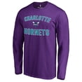 thumbnail image 2 of Men's Purple Charlotte Hornets Victory Arch Long Sleeve T-Shirt, 2 of 3