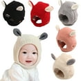 thumbnail image 2 of WOLLED Kids Toddler Warm Winter Cap Baby Knit Plush Wool Beanie Hat Cute Cap One Size Cozy Lightweight Baby Bonnet, 2 of 8