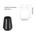 thumbnail image 2 of Unique Bargains M5x16mm Female Threaded Hand Knobs Tapered Insert Handles for Mechanical Parts, 4Pack, 2 of 7