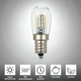 thumbnail image 4 of Foco LED E12 para refrigerador, 1.5W, luz cálida, base mini, SMD3014, 24 LEDs, 150lm, 30,000 horas de vida, AC110V/220V, tamaño compacto 5x2cm. ¡Ahorra energía con este foco de vidrio!, 4 of 7