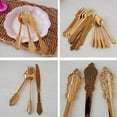 thumbnail image 4 of Disposable Cutlery Plastic Forks Spoons Knifes Party measuring deviation due to Decor Silverware Golden, 4 of 9