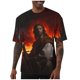 thumbnail image 2 of Tops para hombre, blusas y camisas de cuello redondo y manga corta para hombre, blusas casuales holgadas elásticas deportivas de manga corta con cuello redondo, blusas para hombre, blusas de poliéster, 2 of 6