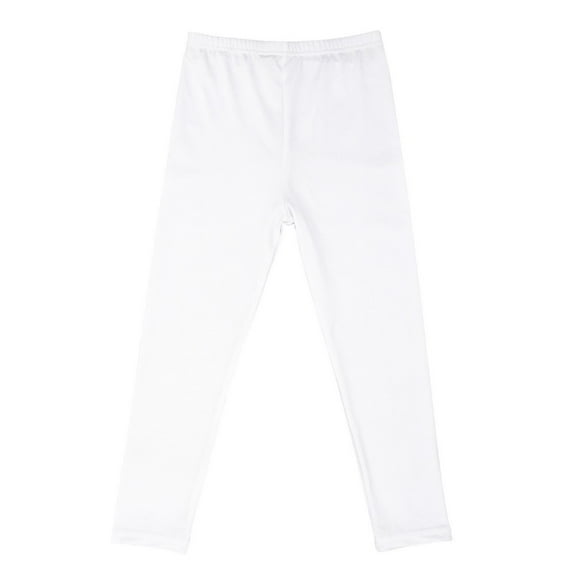 Toddler Little/Big Girls Footless Leggings Kids Solid Ankle Length Stretchy Legging Pants for 4-12 Years