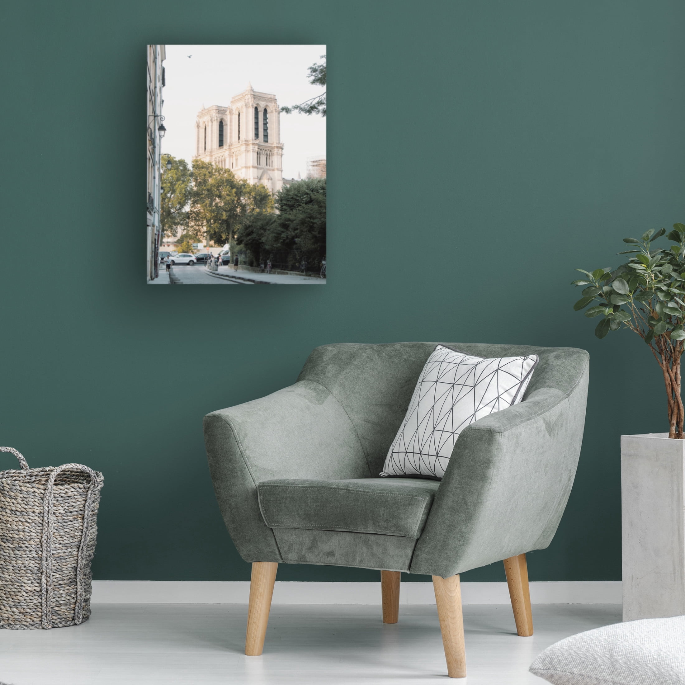 Canvas Wall Art - Krista Broadway 'Notre Dame' Wall Art for Living Room, Bedroom, or Office Décor by Trademark Fine Art - 24 x 32 Inches