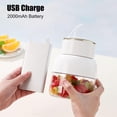 thumbnail image 5 of Portable Blender – USB Rechargeable 800ml Juice Blender with 6 Blades, Mini Juicer Cup for Shakes and Smoothies, for Sports, Travel, Gym, Office (White), 5 of 9