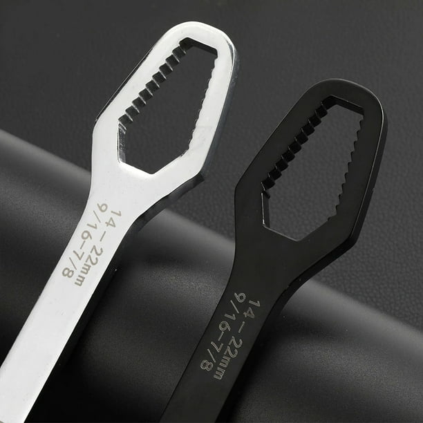 Universal Torx Wrench Metal Double Head Self tightening Ratchet Ratchet Spanner Spanner Portable Mechanical Tools Electrician Plumber Black