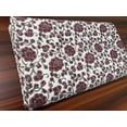 thumbnail image 6 of Burgundy Floral Block Print Kantha Quilt, Handmade Cotton Bedspread from Jaipur, Indian Boho Bedding Throw Blanket, Artisan Stitch Quilt, 6 of 11