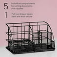 thumbnail image 4 of Mindspace Desk Organizers 5 Compartments with Drawer Desktop Organizer for Room and Office Supplies and Accessories Black, 4 of 9
