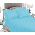 thumbnail image 2 of Elegant Comfort 1800 Series Deep Pocket 4pc Bed Sheet Set , Split King , Aqua Blue, 2 of 5