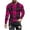 Hot Pink, variant on KeShDi Flannel Shirt for Men Fashion Casual Printing Round Neck Long Sleeve Pullover Printed Print Blouse Green M