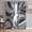 Blue Grey, variant on Sheer Curtains 84 Inches Long 2 Panels Set for Living Room, Black Geometric Semi Sheer Curtains for Windows, Modern Sage Green White Striped Art Voile Window Treatments Rod Pocket Curtain
