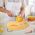thumbnail image 4 of Tabla de cortar frutas de madera | Tabla de cortar duradera Phoebe Wood | Tabla de pan de cocina versátil | Resistente al desgaste, fácil de limpiar | Acabado natural | Tamaño compacto | Preparación, 4 of 4