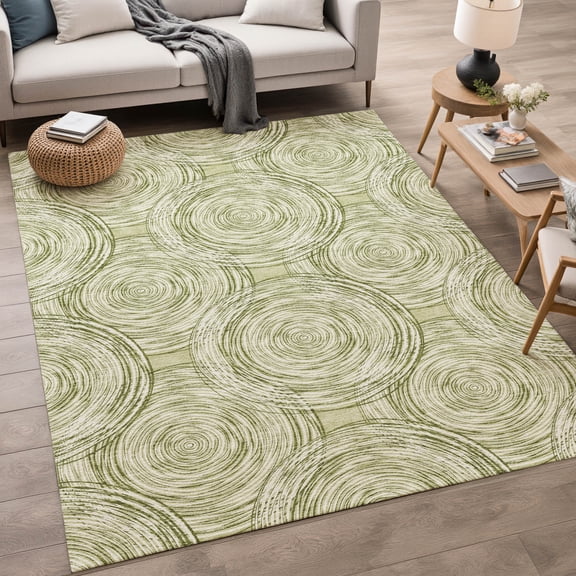 Addison Rugs Chantille Indoor/Outdoor Transitional Geometric Aloe Machine Washable Rectangle Rug, 10' x 14'