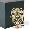 thumbnail image 2 of Matashi 24K Gold Plated Crystal Studded Angel Holding A Heart Ornament Home Decorative Showpiece Gift for Christmas Birthday Mother's Day Anniversary New Year Living Room Bedroom Decor, 2 of 7