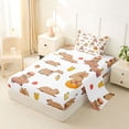 thumbnail image 2 of Erosebridal Cartoon Capybara Kids Twin Sheet Sets, Kawaii Animals Bedding, 3pcs, 2 of 5