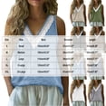 thumbnail image 3 of MYAOYI Women's Daily Casual Wear Tank Top, Lace V Neck Cotton Linen Sleeveless Loose Fit Summer Blouse for Home Errands Weekend Gathering, 3 of 9