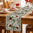 thumbnail image 4 of Animal Flowers Cotton Linen Table Runner for Dining Kitchen, Vintage Country Glass Daisy Floral Plant Wedding Outdoor Party Tablerunners, Dresser Scarf Coffee Tablecloth Runners 13x90 Inches, 4 of 8