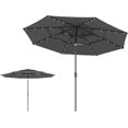 thumbnail image 1 of MOUMON 11Ft Patio Umbrella, Vented Outdoor Table Market Umbrella with Crank Lift & Tilt, Large Outdoor Umbrellas with Iron Ribs, for Garden, Lawn, Yard, Poolside, No Base, 1 of 7