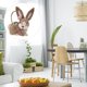thumbnail image 4 of Mueble de conejito de Pascua tejido a mano con paja. Adorno de conejo artesanal., 4 of 6