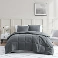 thumbnail image 4 of Casa Platino Pre-Washed Twin Comforter Set- Cozy Twin Comforter Set - Ultra Soft & Breathable 100% Hydro-Brushed Comforter Set Twin - Super Soft & Cozy Bedding Comforter Twin Size Set- Charocal, 4 of 9
