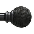 thumbnail image 1 of hometrends Rope Ball 1" Black Drapery Rod Set, 1 of 3
