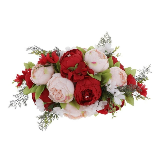 Decoración de mesa de flores artificiales BLESIY rojo