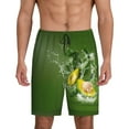 thumbnail image 2 of Picia Friut Avocado Pajama Shorts for Men, Men's Pajama Bottoms, Sleepwear,Short Pajama Pants-Small, 2 of 9