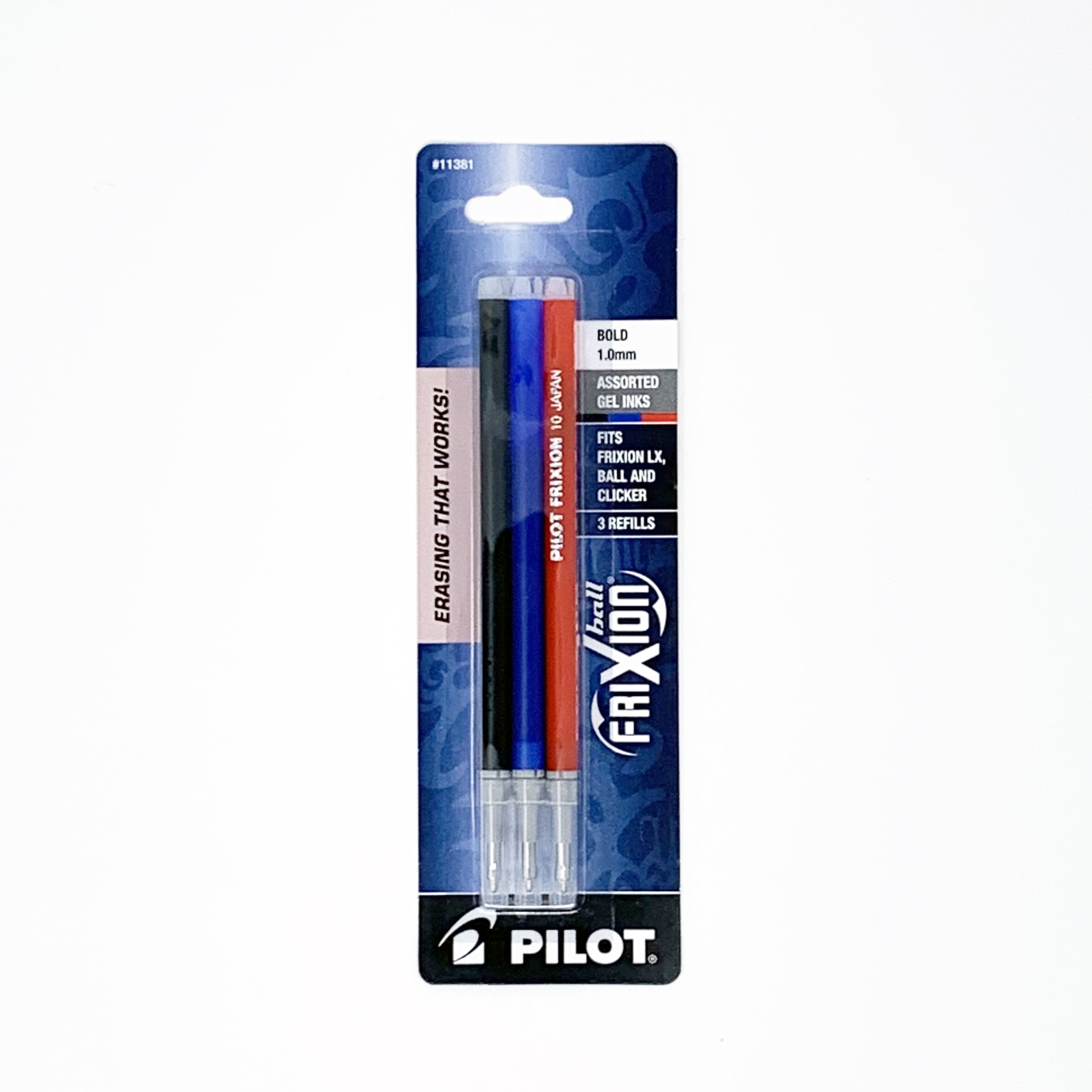 Black Pilot FRIXION Ball 3 0.5mm roller ball pen free refill Red & Blue & Black 