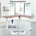thumbnail image 6 of VIVO Electric 63" x 55" Corner Stand Up Desk, Dark Walnut Table Top, White Frame, 6 of 9