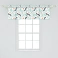 thumbnail image 2 of Ambesonne Geometric Window Valance, Dots Triangles Stripes, 54" X 18", Seafoam and Burnt Sienna, 2 of 3
