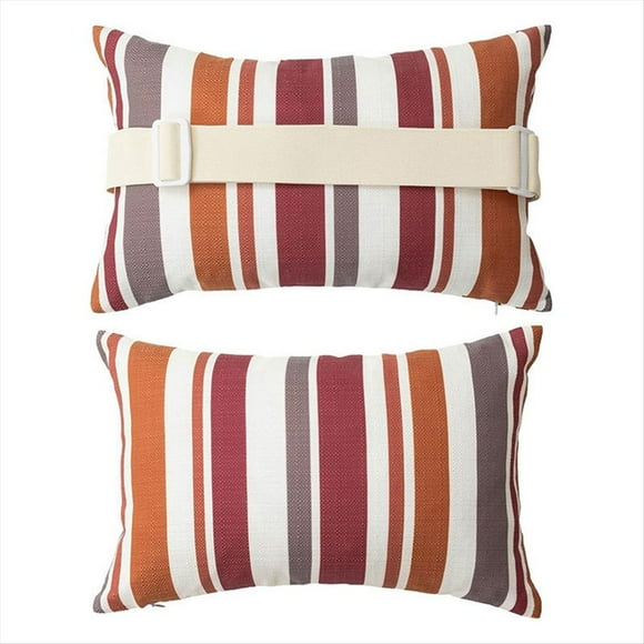 2 Almohadas para la Cabeza con Correa para Tumbona, Impermeables, para Exteriores, con Banda Elástica Ajustable A
