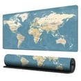 thumbnail image 1 of Extra Large World Map Gaming Mouse Pad & Desk Mat with Anti-Slip Rubber Base | Extended Stitched Edges for PC Laptop Keyboard & Mouse | Durable Cloth Surface | 300x800x2mm, 1 of 1